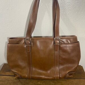 Coach Cognac Leather Shoulder Tote